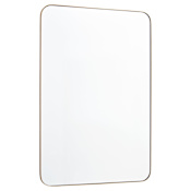 Quorum International Stadium 24" W x 36" H Modern Specialty Metal Framed Bathroom Wall Mirror Gold