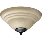 Quorum International 2 Light Ceiling Fan Bowl Light Kit with Amber Scavo Glass Shade Toasted Sienna / Old World