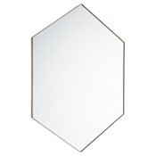 Quorum International Hexigon 28-1/4" W x 40" H Modern Geometric Metal Framed Bathroom Wall Mirror Gold