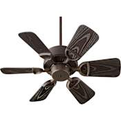 Quorum International Estate Patio 30" 6 Blade Indoor / Outdoor Ceiling Fan Oiled Bronze