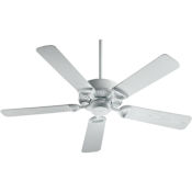Quorum International Estate Patio 52" 5 Blade Hanging Indoor / Outdoor Ceiling Fan with Reversible Motor and Blades Gloss White