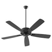 Quorum International Ovation Patio 52" 5 Blade Indoor / Outdoor Ceiling Fan Matte Black