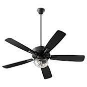 Quorum International Ovation Patio 52" 5 Blade Indoor / Outdoor Ceiling Fan Matte Black