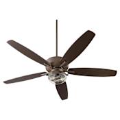 Quorum International Breeze Patio 60" 5 Blade Indoor / Outdoor Ceiling Fan Oiled Bronze