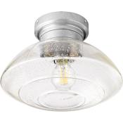 Quorum International Windmill LED Light Kit with Seedy Glass Shade Galvanized