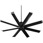 Quorum International Proxima Patio 60" 8 Blade Indoor / Outdoor Ceiling Fan with Wall Control Noir