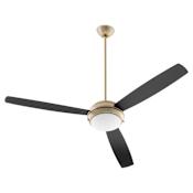Quorum International Expo 60" 3 Blade Indoor Ceiling Fan Aged Brass