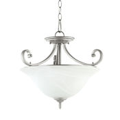 Quorum International Bryant 3 Light 17-1/2" Wide Pendant / Semi-Flush Ceiling Fixture Classic Nickel