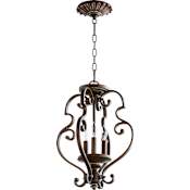 Quorum International San Miguel 3 Light 13-1/2" Wide Taper Candle Chandelier / Semi-Flush Ceiling Fixture Vintage Copper
