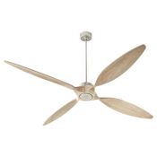 Quorum International Papillon 80" 4 Blade Indoor Ceiling Fan with Wall Control Satin Nickel
