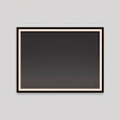 Quorum International Dusk 36" Rectangular Flat Metal Framed Wall Mounted Bathroom Mirror with LED Lighting Black