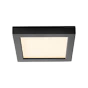 Quorum International Altair 7" Wide LED Flush Mount Square Ceiling Fixture Black