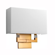 Quorum International Chameleon 11" Tall LED Bathroom Sconce Aged Brass