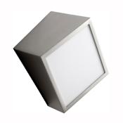 Quorum International Zeta 8" Tall LED Wall Sconce Converts to Flush Mount Satin Nickel