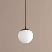 Quorum International Luna 6" Wide LED Mini Pendant with Frosted Glass Shade Oiled Bronze