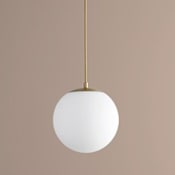 Quorum International Luna 10" Wide LED Pendant with Frosted Glass Shade Aged Brass