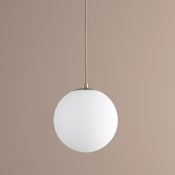 Quorum International Luna 12" Wide LED Pendant with Frosted Glass Shade Aged Brass