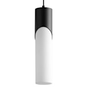 Quorum International Ellipse 4" Wide LED Mini Pendant with 12" Tall Acrylic Shade Black