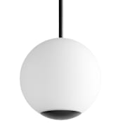 Quorum International Terra 12" Wide LED Pendant with Frosted Glass Shade Black
