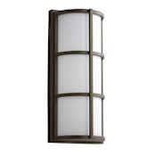 Quorum International Leda 17" Tall LED Outdoor Wall Sconce Oiled Bronze / White