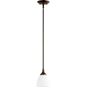 Quorum International Enclave Single Light 5-1/2" Wide Mini Pendant Oiled Bronze