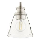 Quorum International Dunbar 6" Wide Mini Pendant Satin Nickel