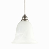 Quorum International Bryant Single Light 8" Wide Mini Pendant Classic Nickel