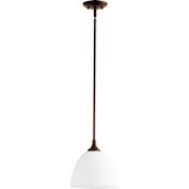 Quorum International Enclave Single Light 9" Wide Mini Pendant Oiled Bronze