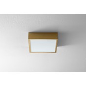 Quorum International Pyxis 10" Wide LED Flush Mount Square Ceiling Fixture Aged Brass