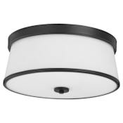 Quorum International Wallinger 3 Light 16" Wide Flush Mount Drum Ceiling Fixture Matte Black