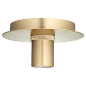 Quorum International 6" Wide Flush Mount Ceiling Fixture Aged Brass