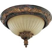 Quorum International Madeleine 2 Light Flushmount Ceiling Fixture Corsican Gold
