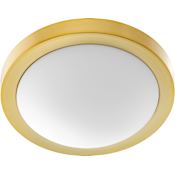 Quorum International 2 Light 13" Wide Flush Mount Bowl Ceiling Fixture Aged Brass