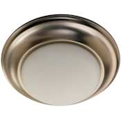 Quorum International Single Light 12" Wide Flush Mount Ceiling Fixture with Glass Shade Satin Nickel / Satin Opal