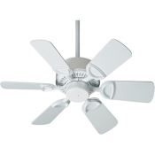 Quorum International Indoor Ceiling Fan from the Estate 30 Collection Gloss White