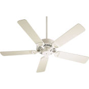 Quorum International Energy Star Rated Traditional / Classic Indoor Ceiling Fan from the Estate 52 Collection Antique White