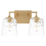 Quorum International Eldorado 2 Light 16" Wide Vanity Light Aged Brass
