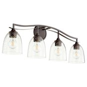 Quorum International Jardin 4 Light 30" Wide Vanity Light Oiled Bronze