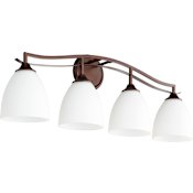Quorum International Jardin 4 Light 30" Wide Bathroom Vanity Light Oiled Bronze