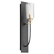 Quorum International Espy 22" Tall Wall Sconce Noir / Aged Brass
