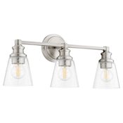 Quorum International Dunbar 3 Light 23" Wide Bathroom Vanity Light Satin Nickel