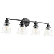 Quorum International Dunbar 4 Light 32" Wide Bathroom Vanity Light Noir