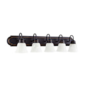 Quorum International Five Light 36" Wide Bathroom Fixture Old World