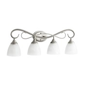 Quorum International Powell 4 Light Bathroom Vanity Light Classic Nickel