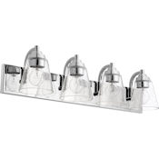 Quorum International 4 Light 30" Wide Vanity Light Chrome