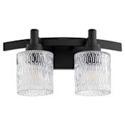 Quorum International Stadium 2 Light 16" Wide Bathroom Vanity Light Noir