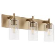 Quorum International Fallstaff 3 Light 23" Wide Vanity Light Aged Brass