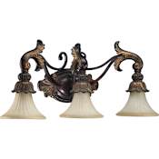 Quorum International Three Light 27.5" Wide Bathroom Fixture from the Madeleine Collection Corsican Gold