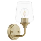 Quorum International Raymond 11" Tall Bathroom Sconce Aged Brass