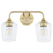 Quorum International Goodwin 2 Light 16" Wide Vanity Light Aged Brass